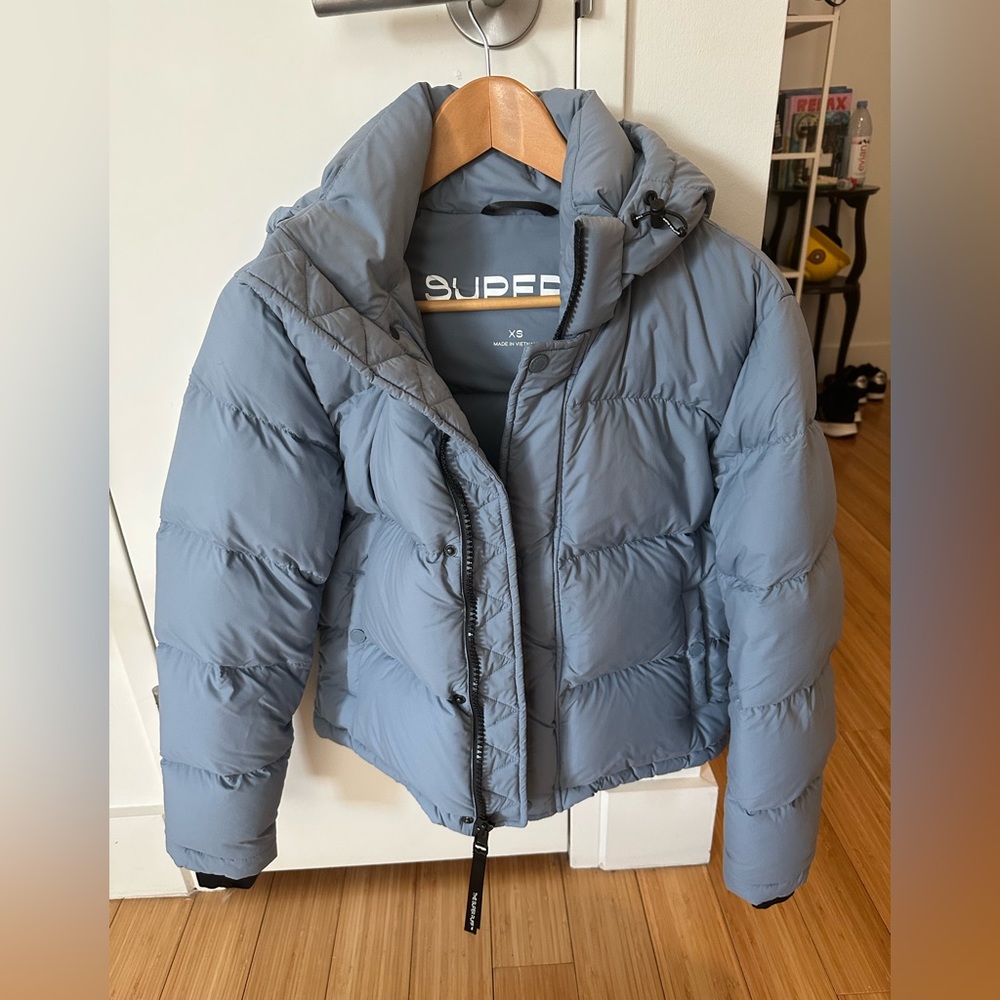 Aritzia Super Puff Shorty in Light Blue, Size XS